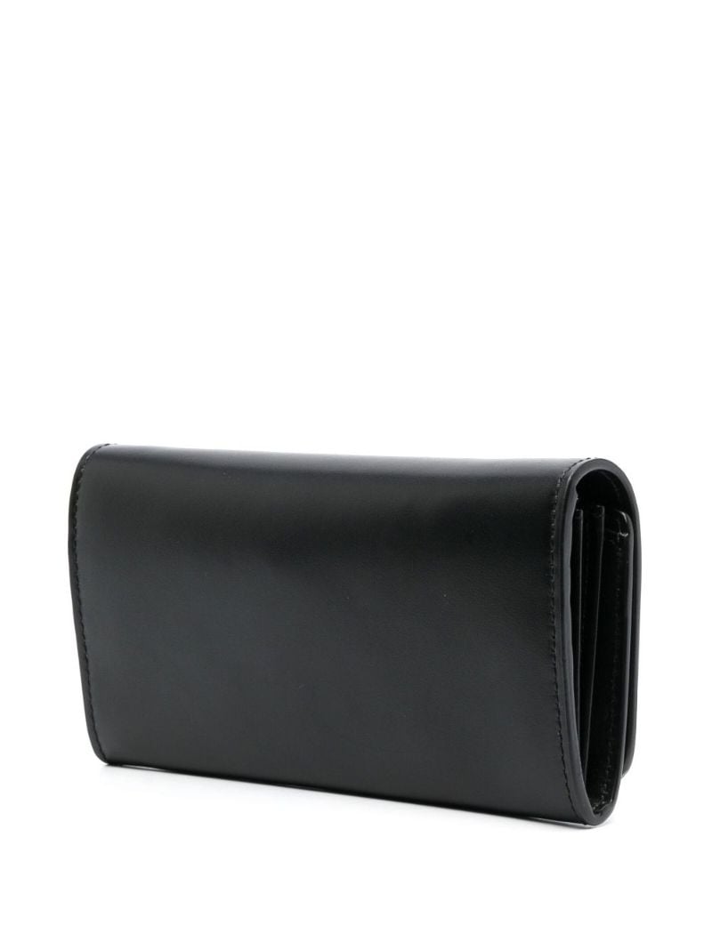 Black Crystal Logo Clutch Bag
