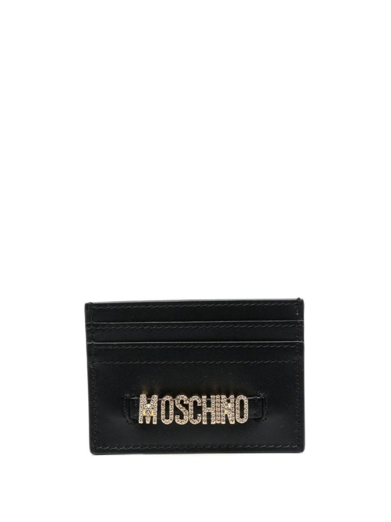 Black Logo-plaque Leather Cardholder