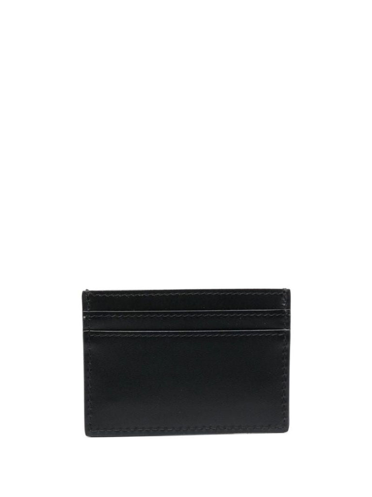 Black Logo-plaque Leather Cardholder