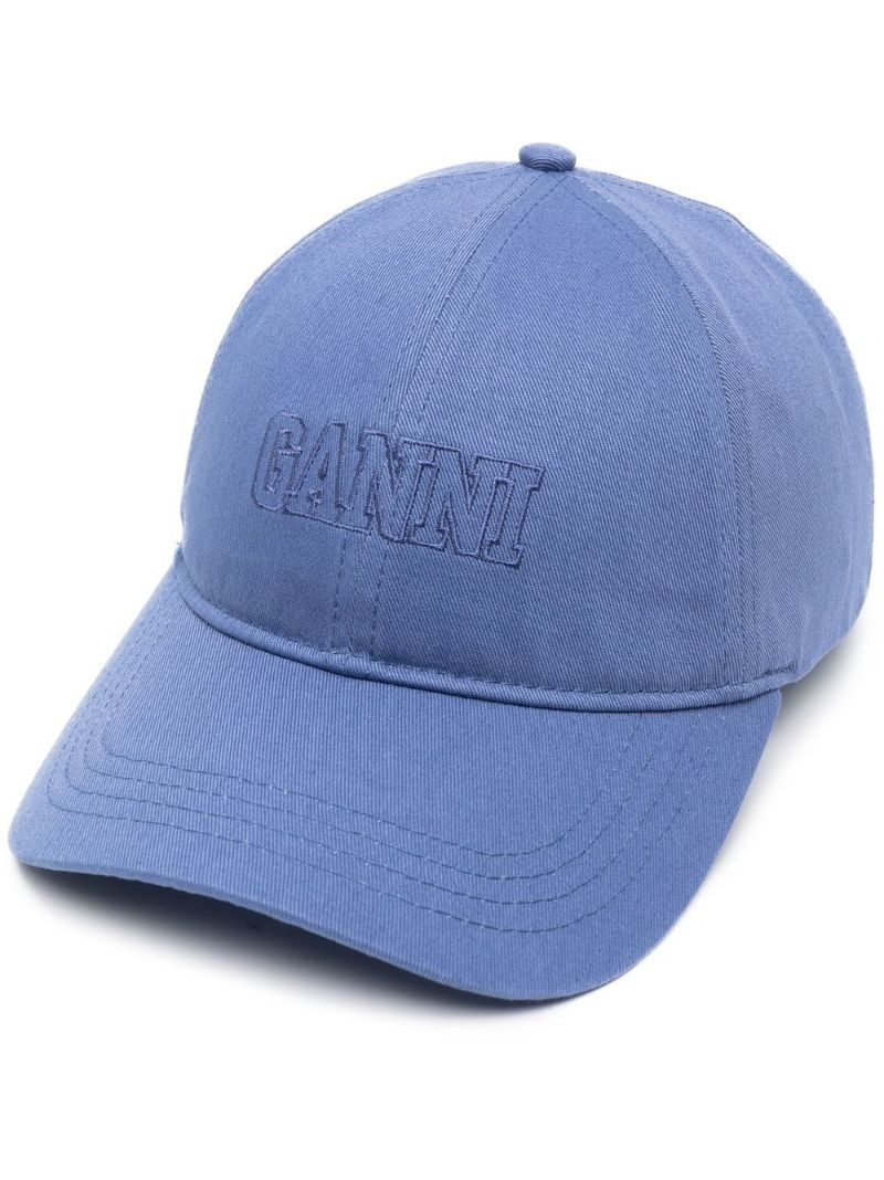 Blue Logo Embroidered Organic Cotton Cap