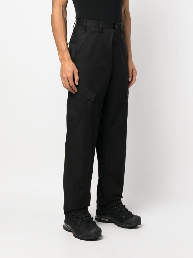 Black Straight-leg Cargo Trousers