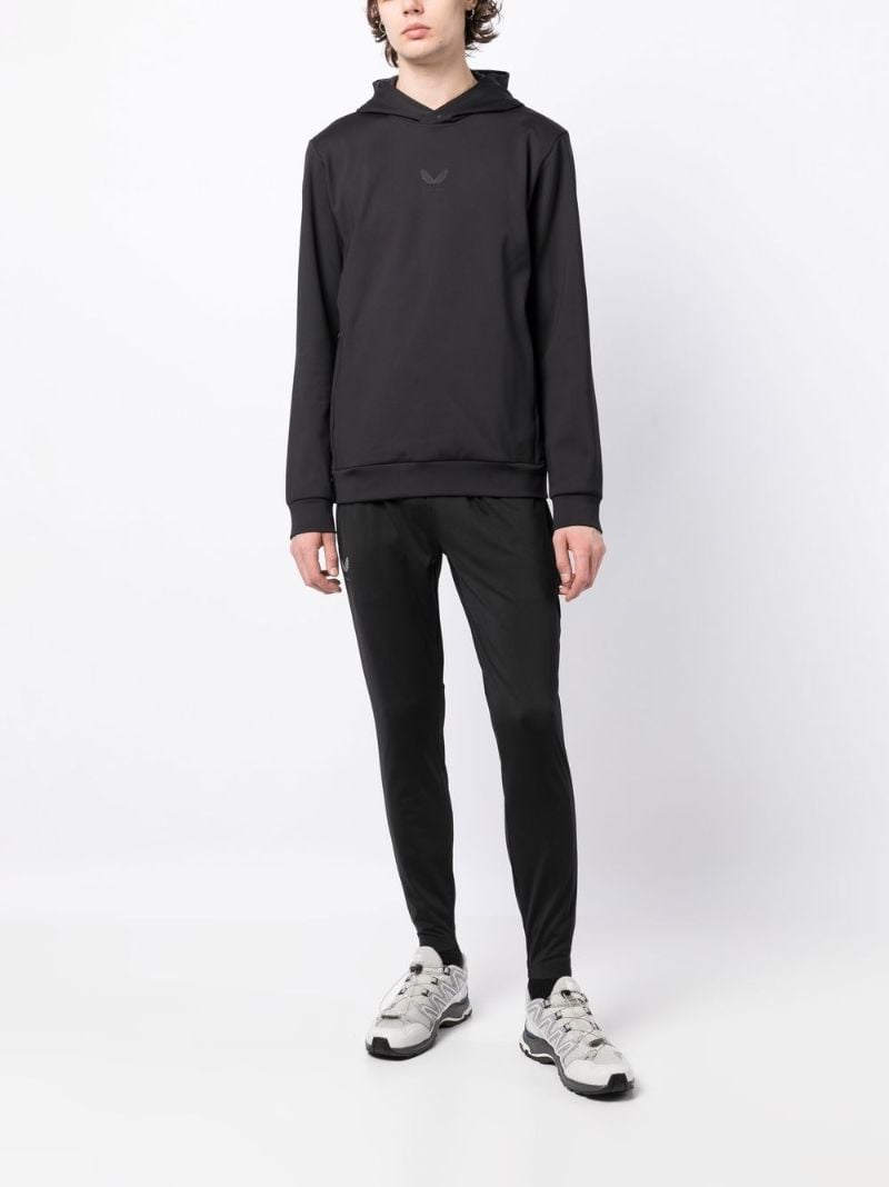 Black Logo Print Hoodie
