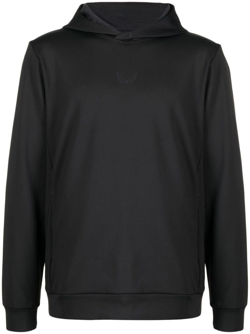 Black Logo Print Hoodie