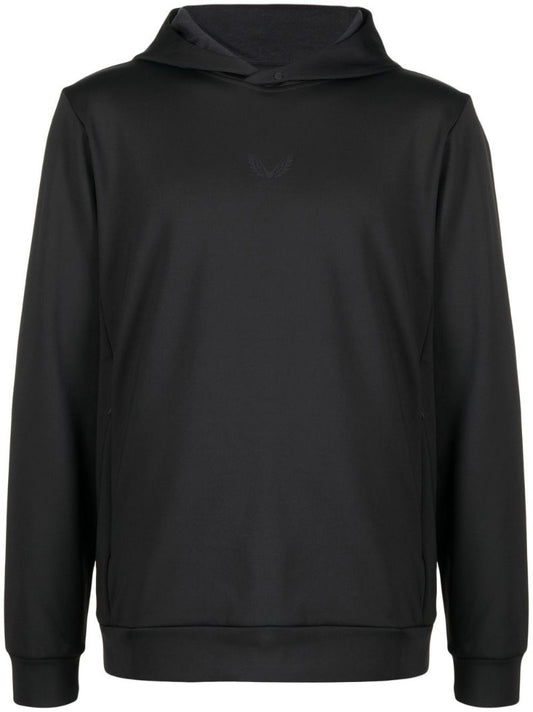 Black Logo Print Hoodie