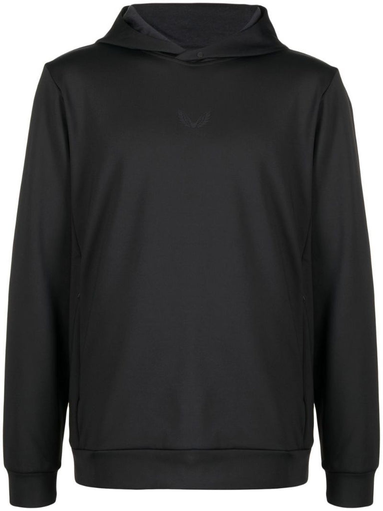 Black Logo Print Hoodie