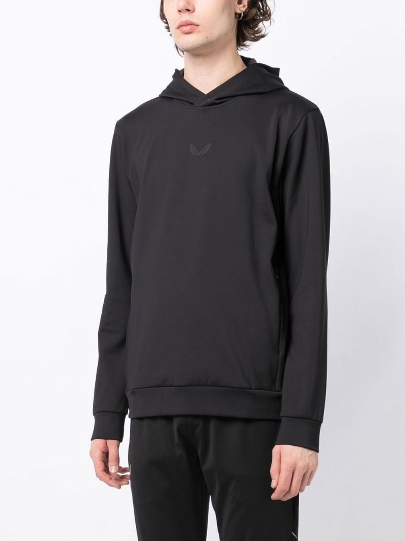 Black Logo Print Hoodie