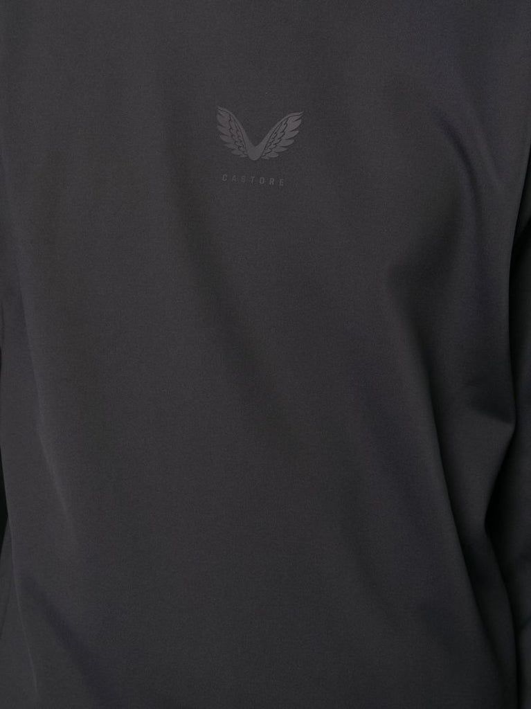 Black Logo Print Hoodie