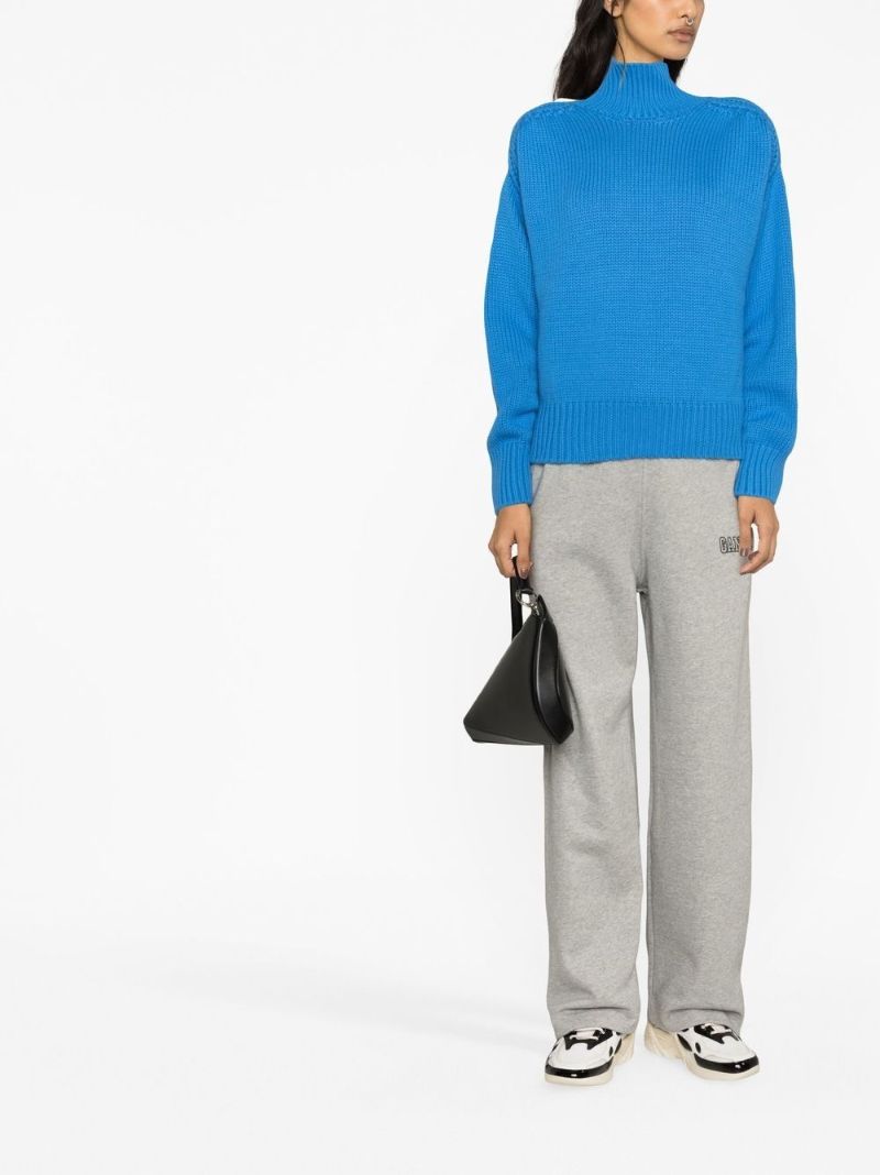Grey Logo-embroidered Track Pants