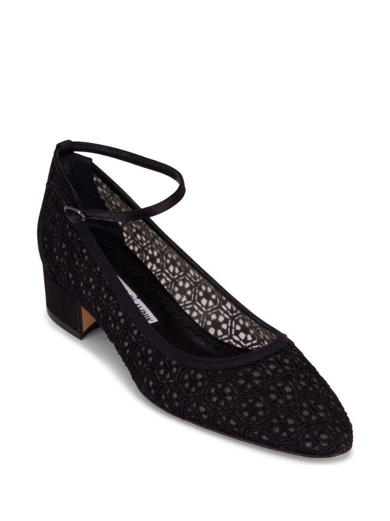 Black Listana 30 Lace Pumps