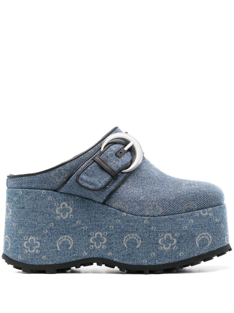 Blue Regenerated Monogram Denim Clogs