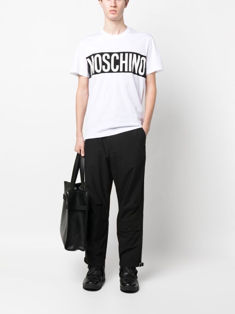 White Logo Print Organic Cotton T-shirt