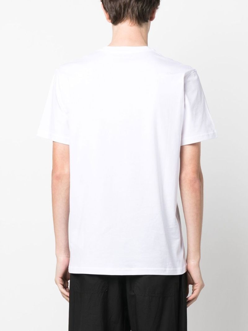 White Logo Print Organic Cotton T-shirt