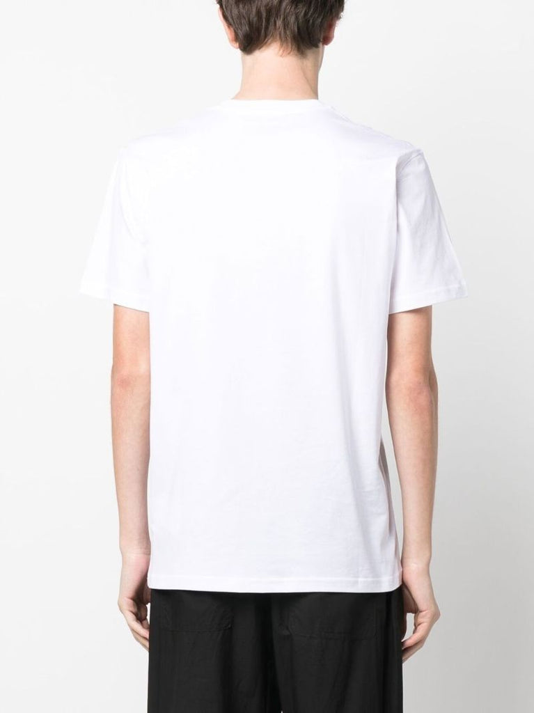 White Logo Print Organic Cotton T-shirt