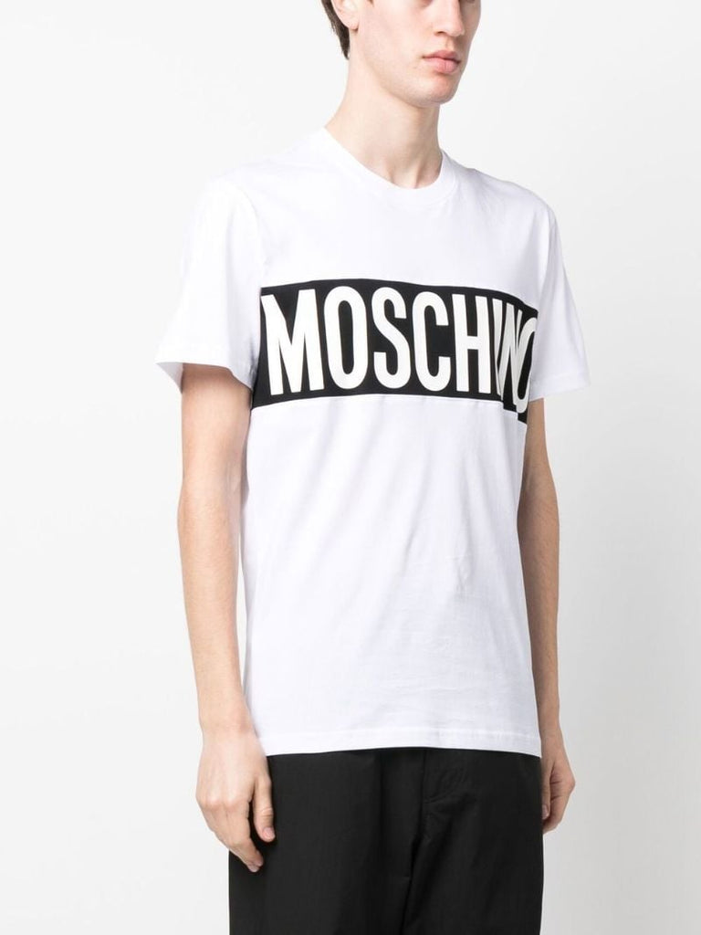 White Logo Print Organic Cotton T-shirt