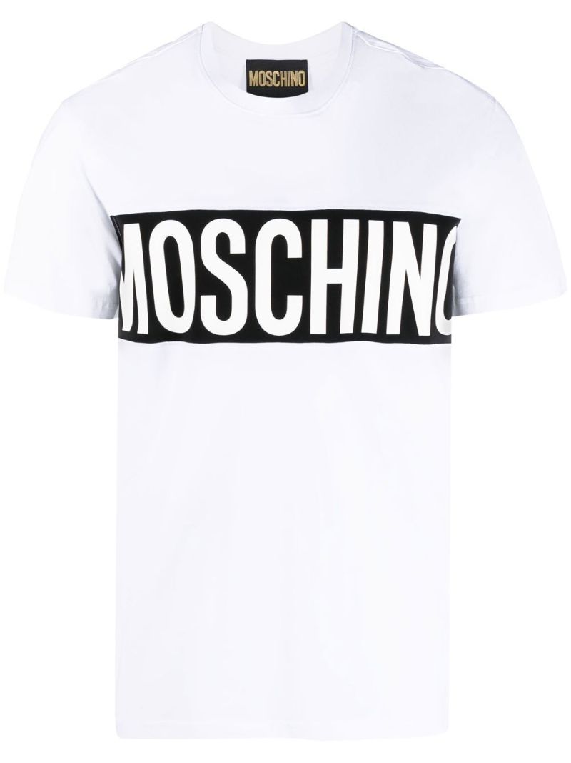 White Logo Print Organic Cotton T-shirt