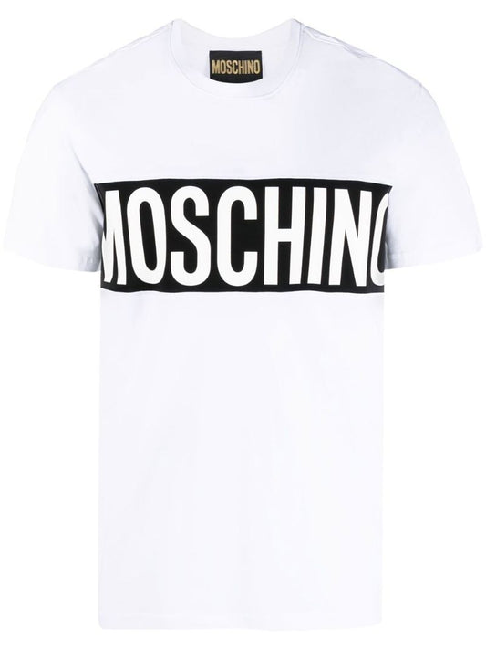 White Logo Print Organic Cotton T-shirt