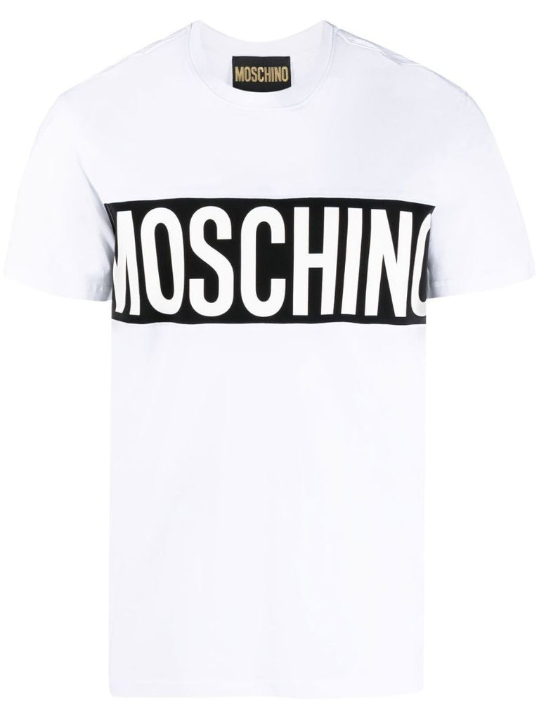 White Logo Print Organic Cotton T-shirt