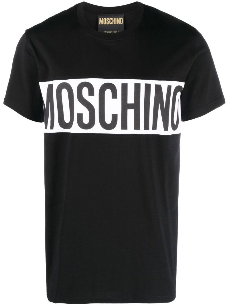 Black Logo Print Organic Cotton T-shirt