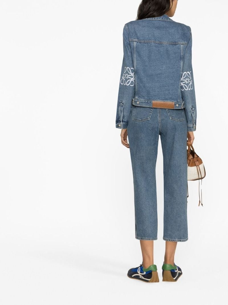 Blue Embroidered Anagram Denim Jacket