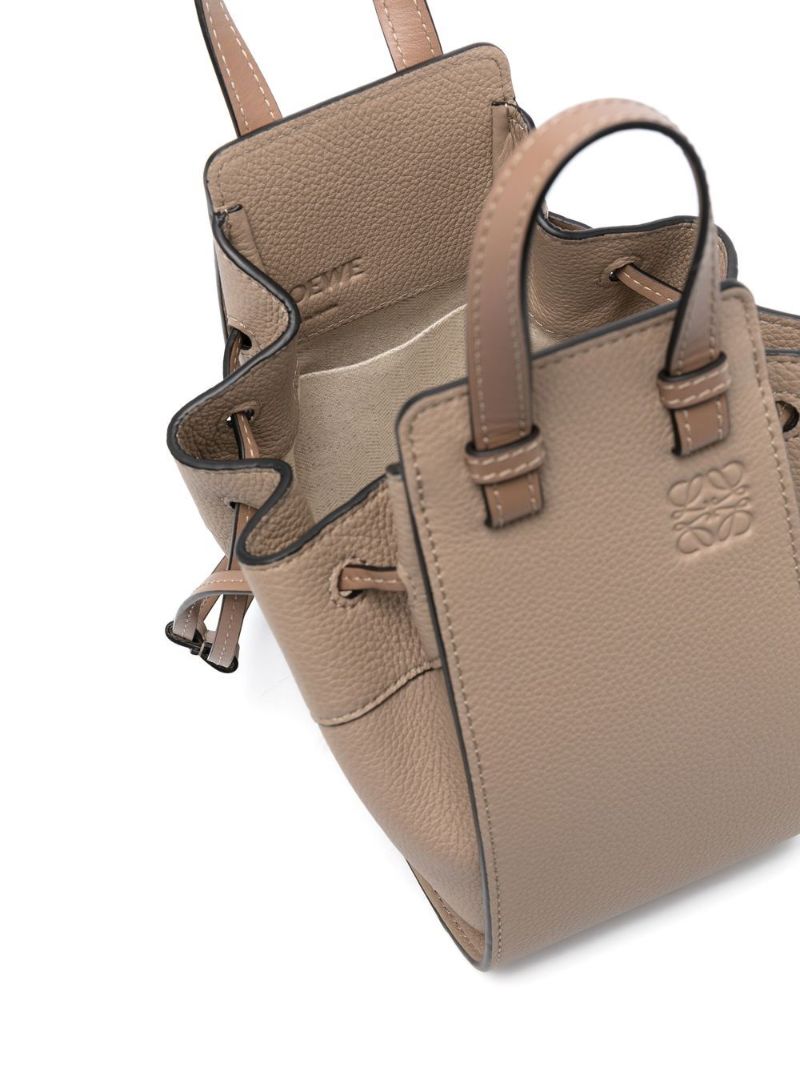 Neutral Hammock Leather Mini Tote Bag
