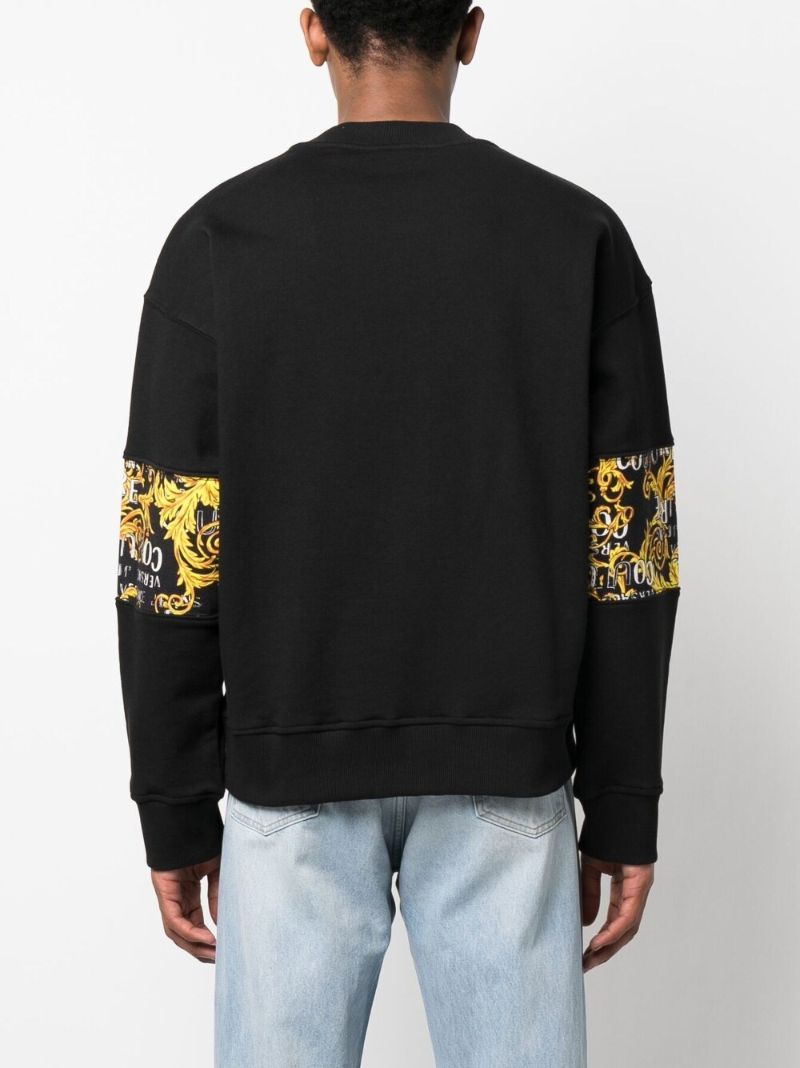 Black Baroque-print Long-sleeve Sweatshirt