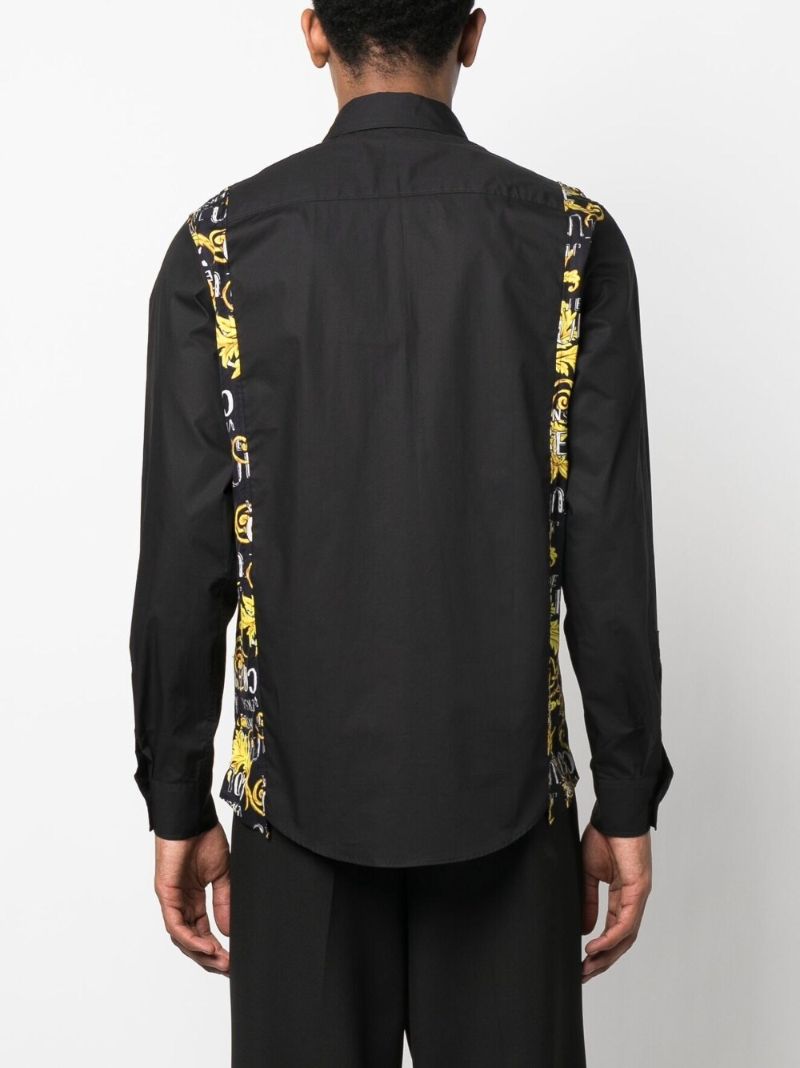 Black Baroque-print Long-sleeve Shirt