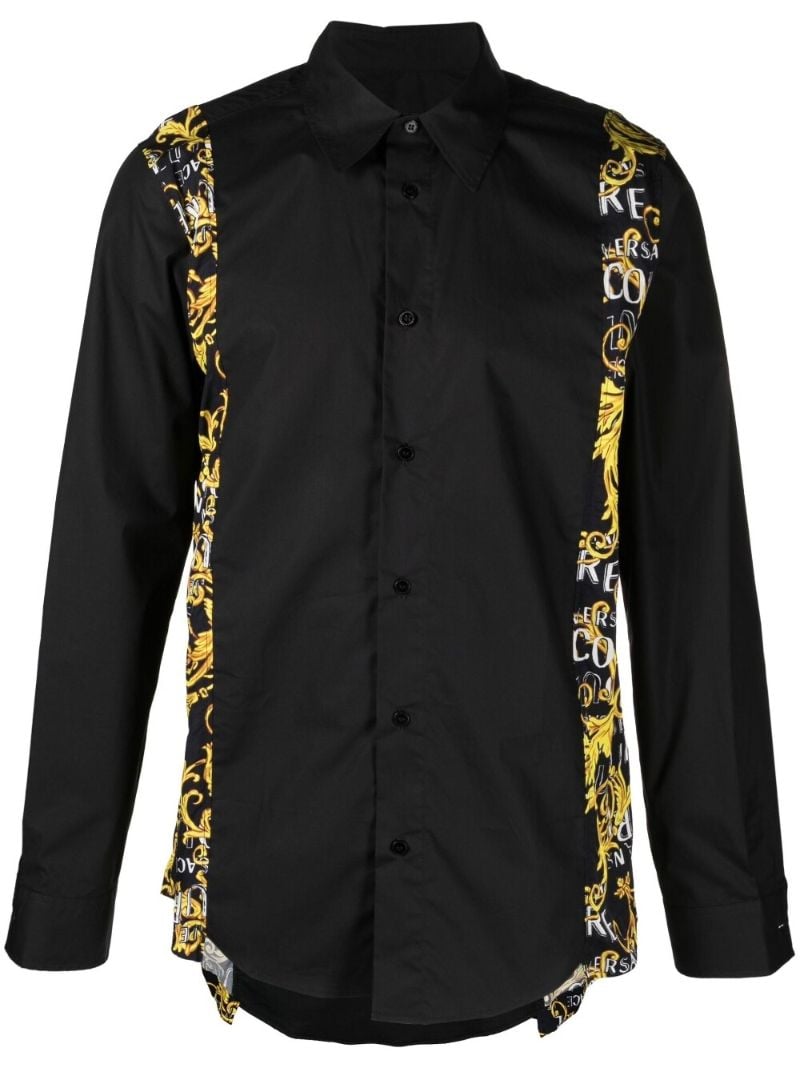 Black Baroque-print Long-sleeve Shirt