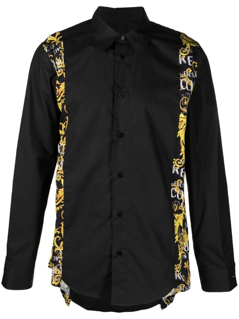 Black Baroque-print Long-sleeve Shirt