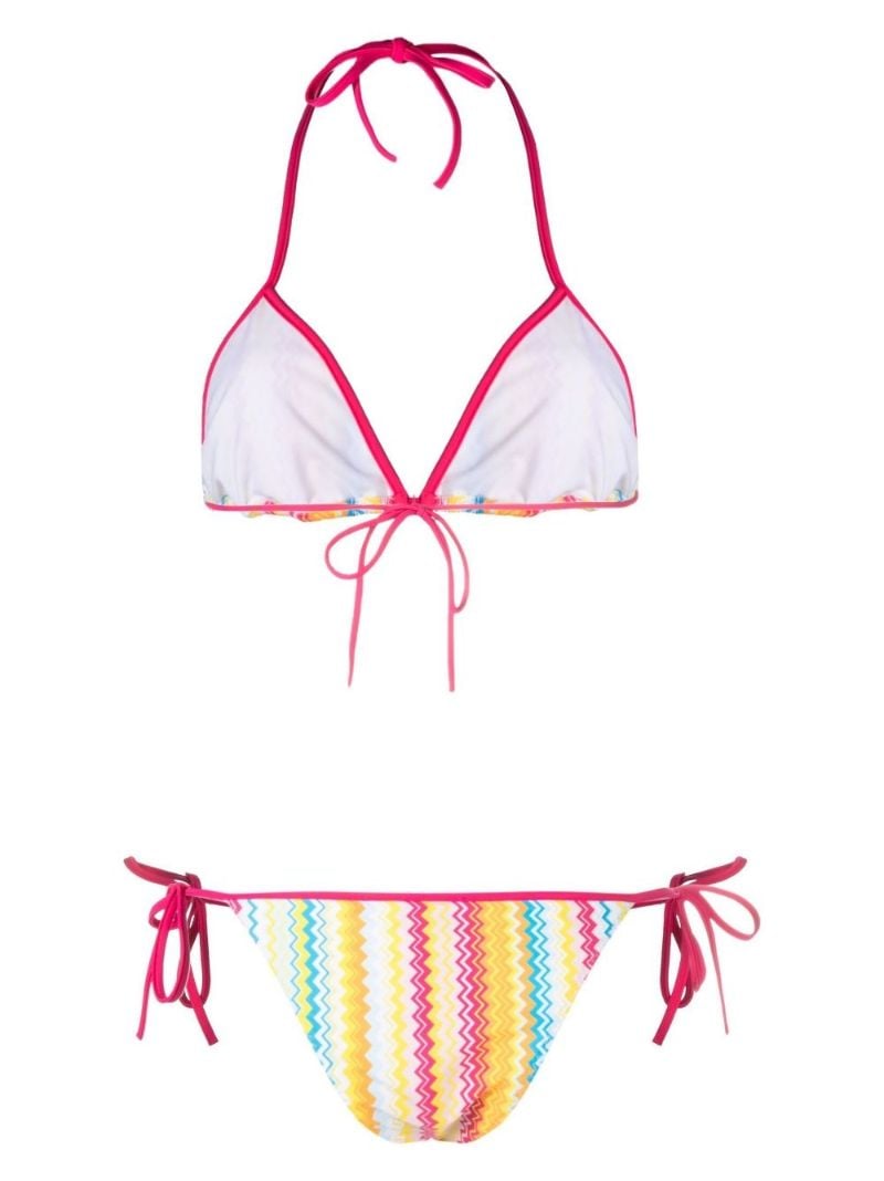 Pink Zigzag Triangle Bikini