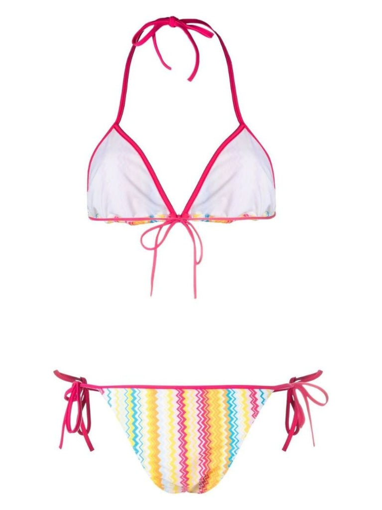 Pink Zigzag Triangle Bikini