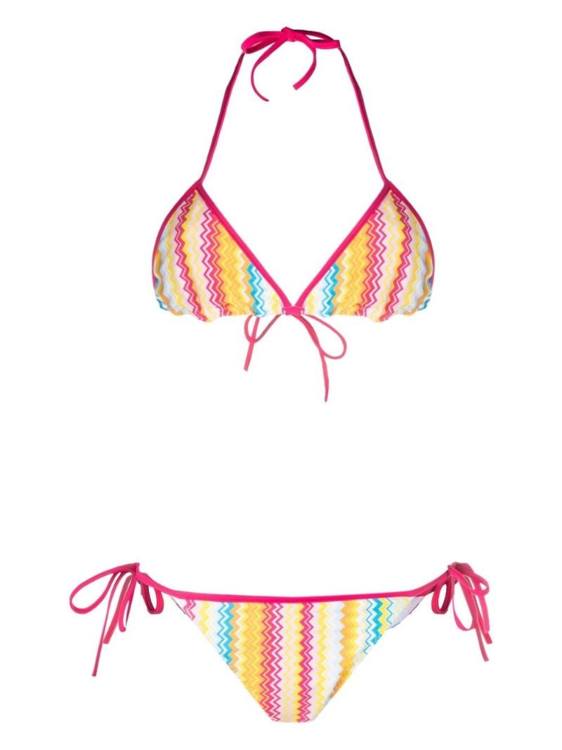 Pink Zigzag Triangle Bikini