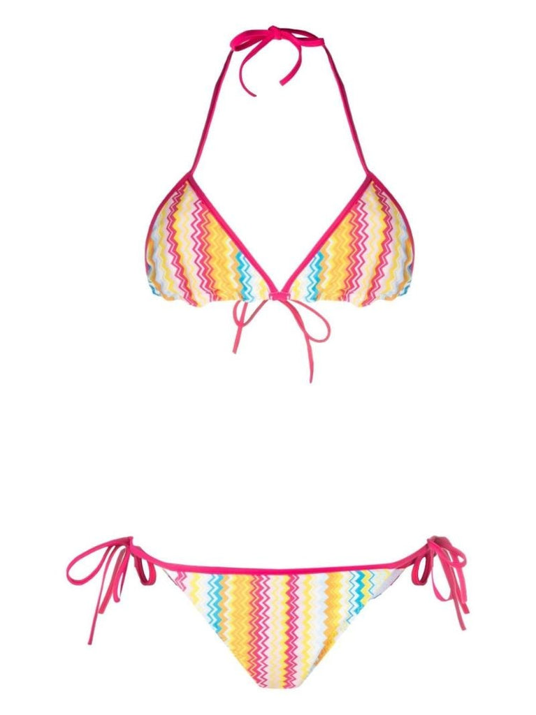 Pink Zigzag Triangle Bikini
