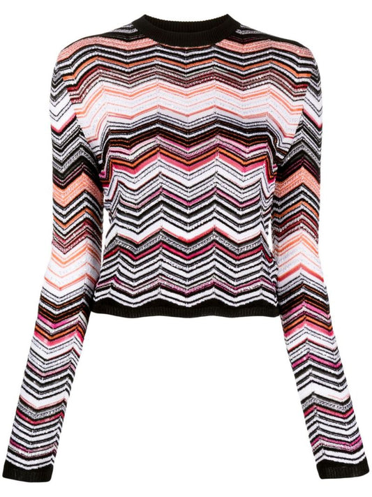 Black Chevron Knitted Sweater