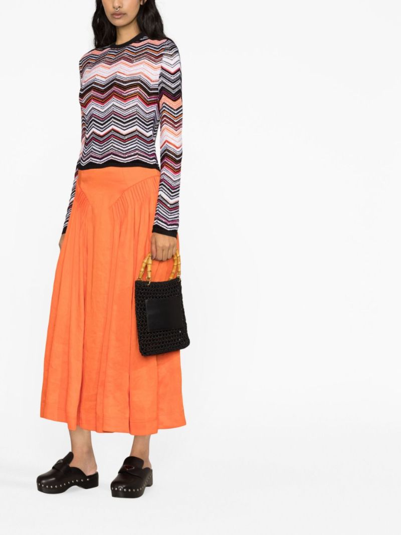 Black Chevron Knitted Sweater