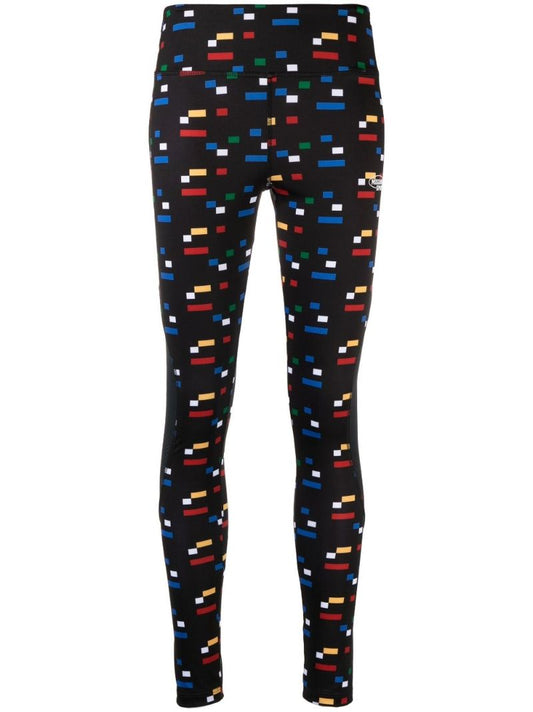 Black Pixel Print Leggings