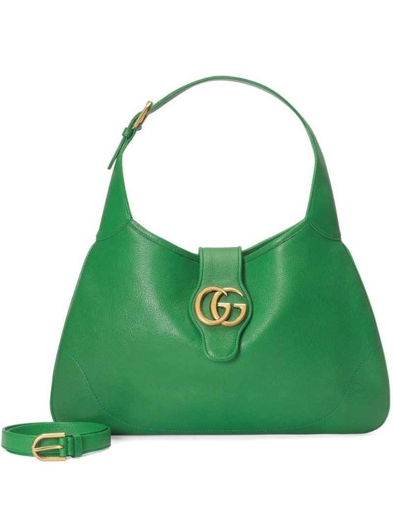Green Aphrodite Medium Leather Shoulder Bag