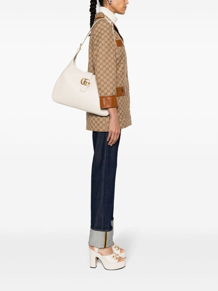 White Medium Aphrodite Shoulder Bag