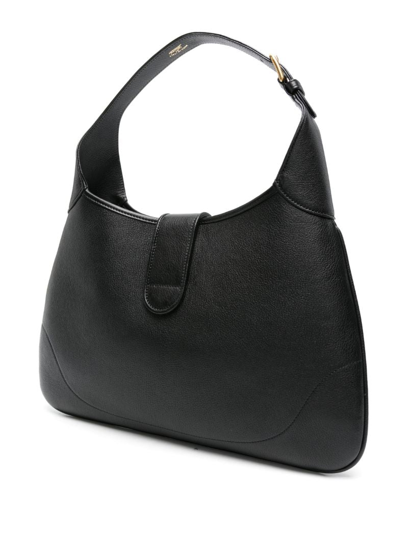 Black Aphrodite Medium Leather Shoulder Bag
