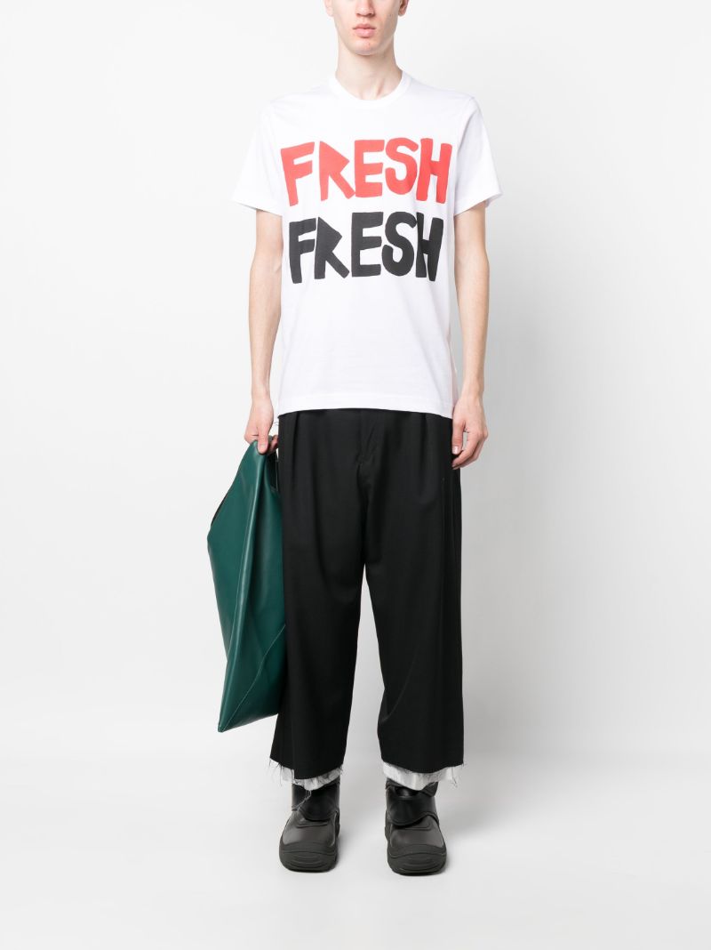 White Graphic Print T-shirt