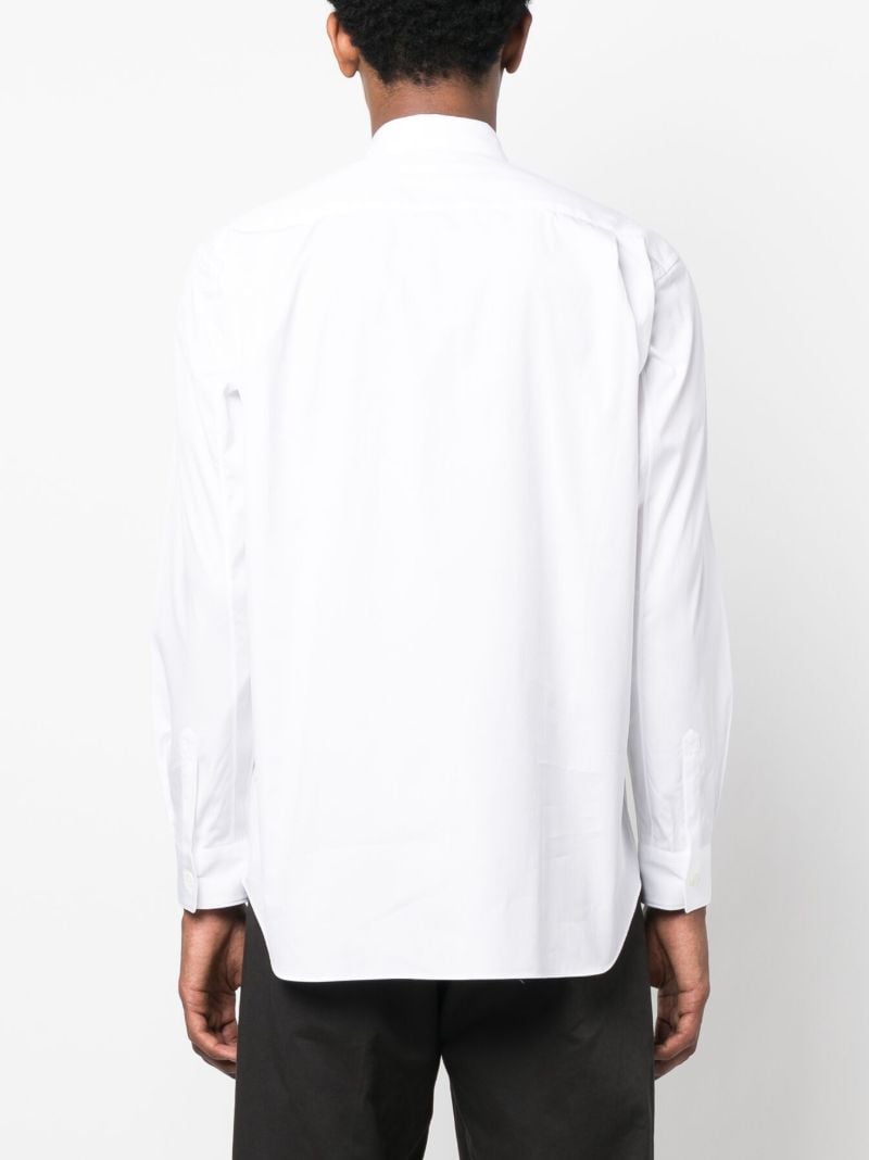 X Brett Westfall White Cotton Mushroom Print Shirt