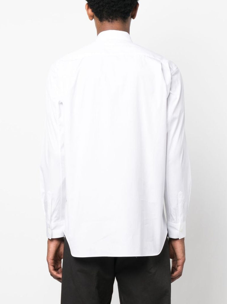 X Brett Westfall White Cotton Mushroom Print Shirt