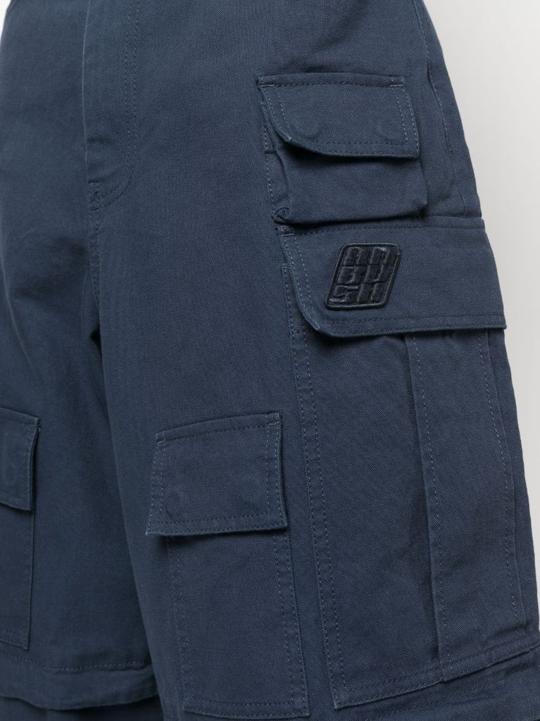 Blue Wide Cargo Trousers