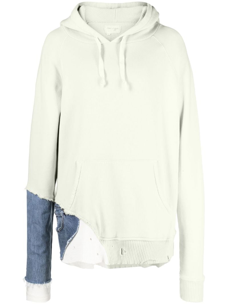 Neutral Fragment Panelled Hoodie
