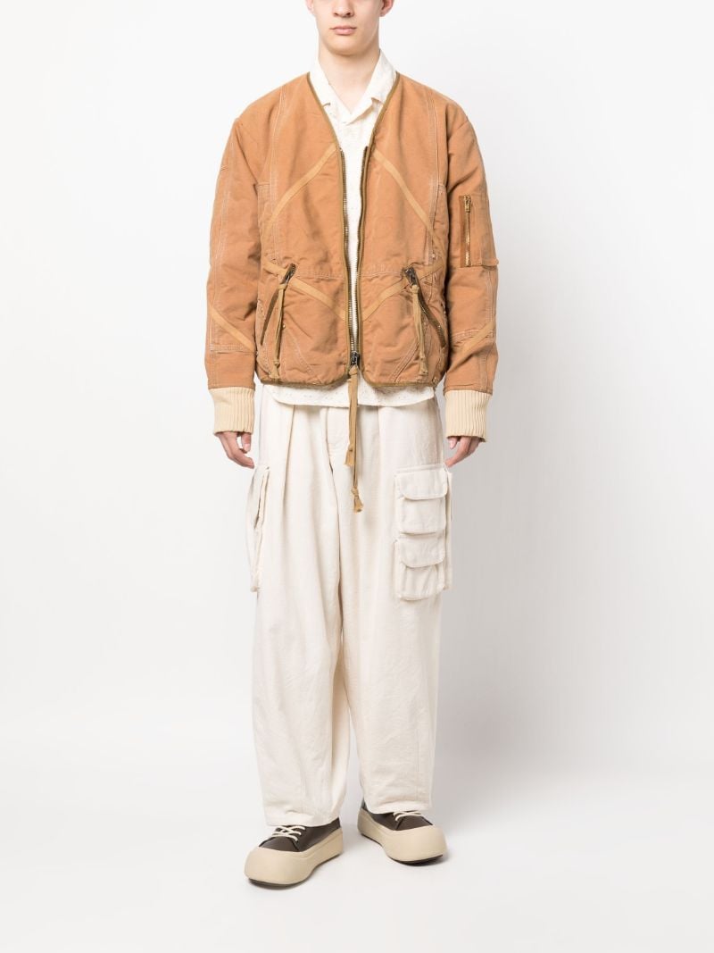 Brown Work Canvas Modern Flight Jacket