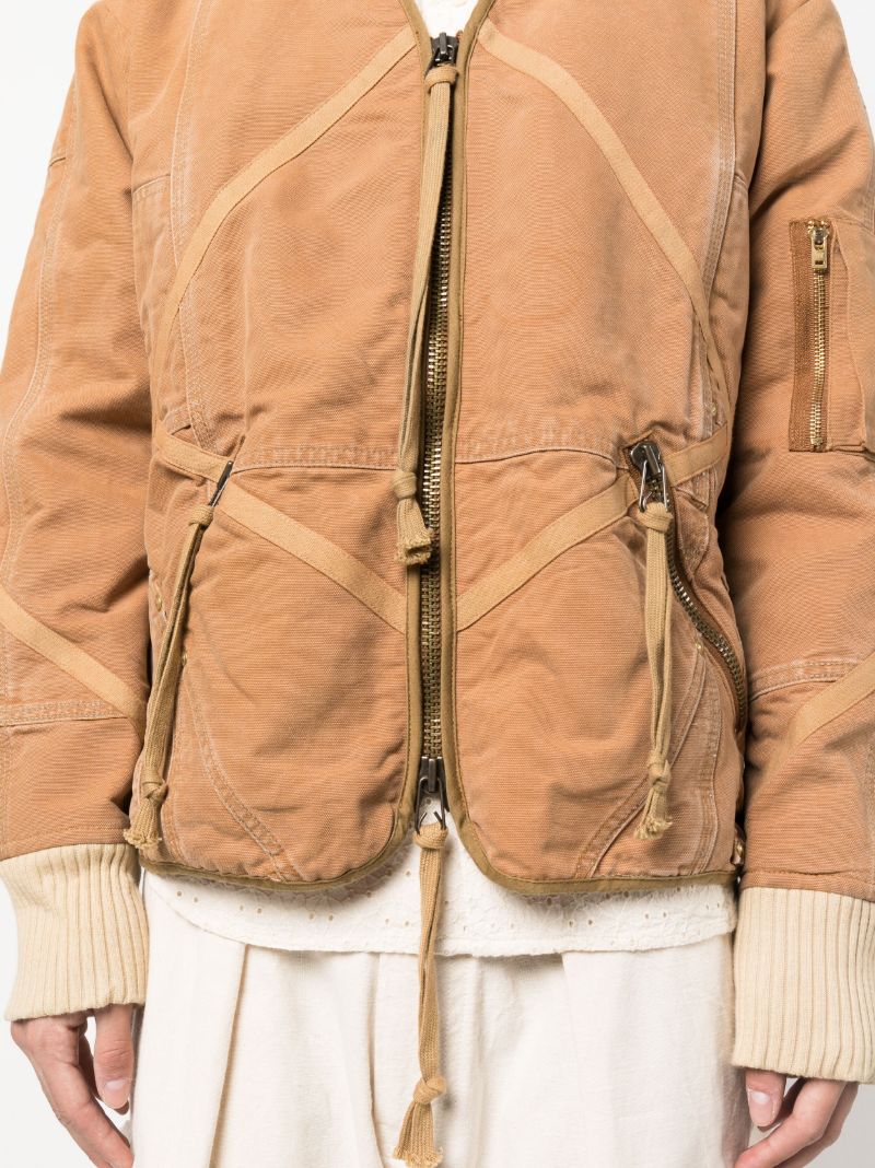 Brown Work Canvas Modern Flight Jacket