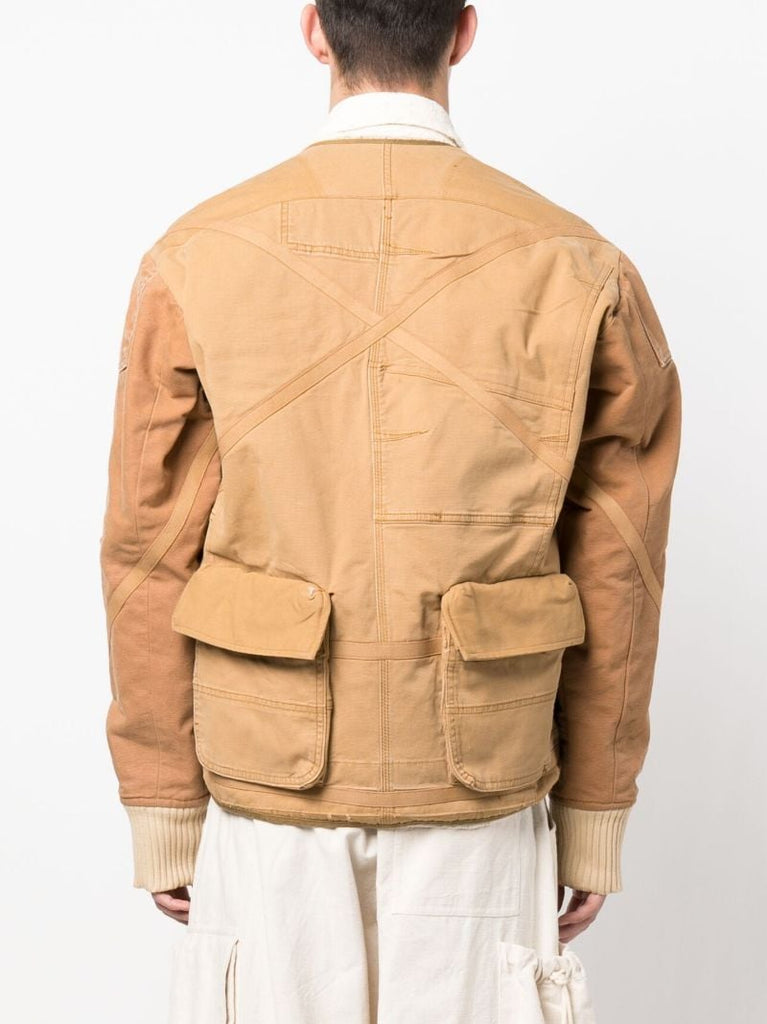Brown Work Canvas Modern Flight Jacket