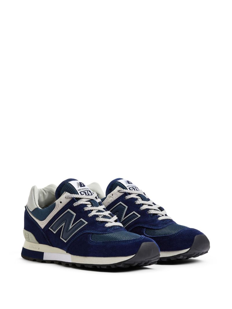 Blue Made in Uk 576 35th Anniversary Suede Sneakers