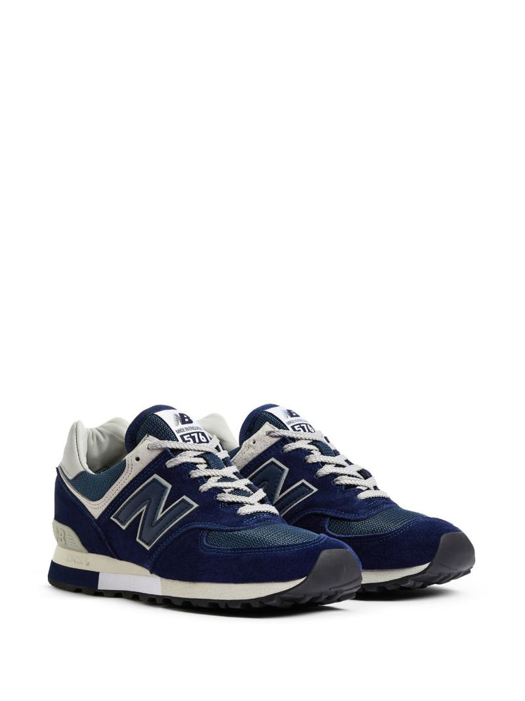 Blue Made in Uk 576 35th Anniversary Suede Sneakers