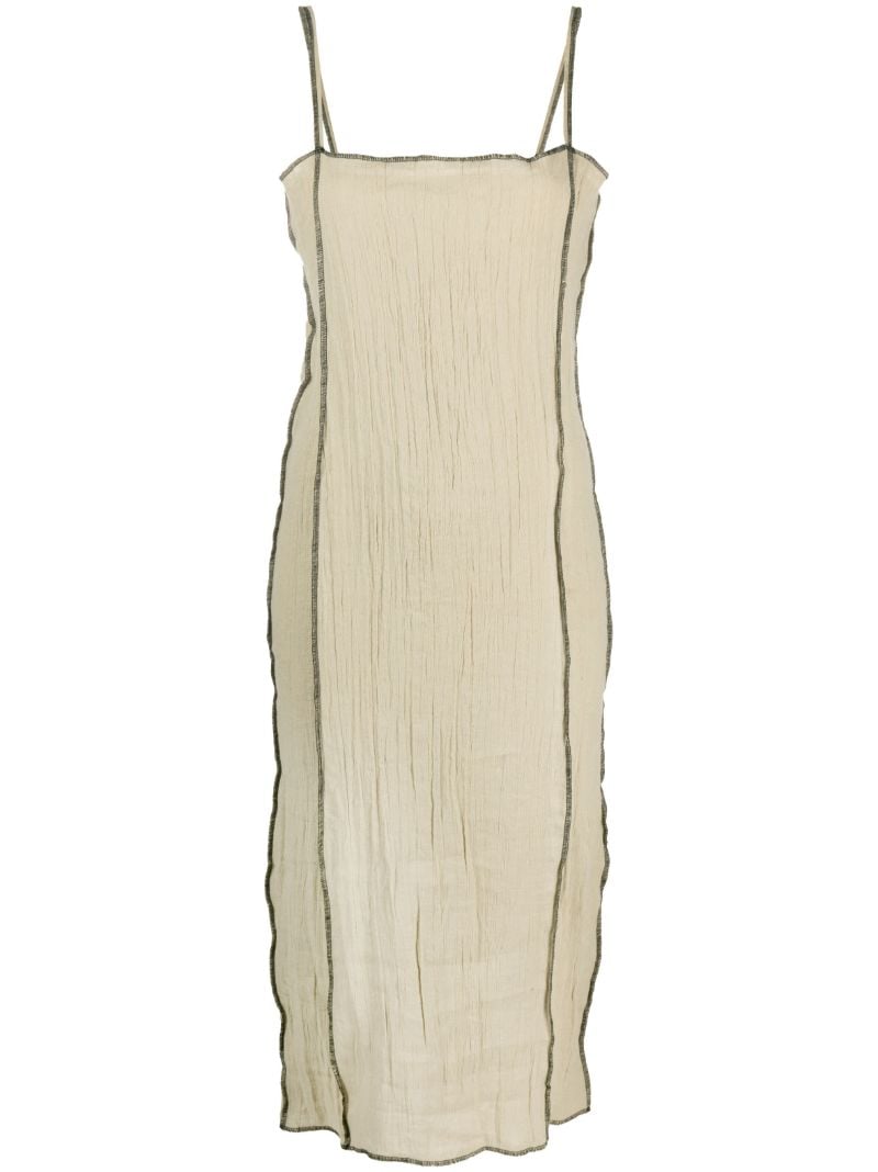 Neutral Shok Crinkled Dress