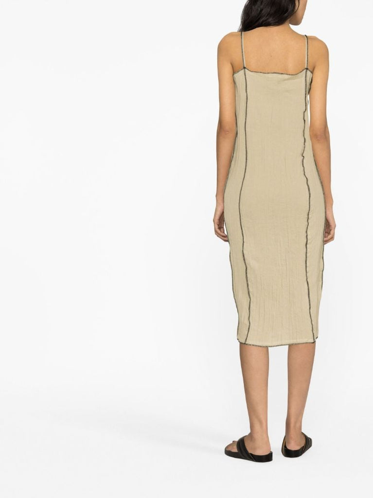 Neutral Shok Crinkled Dress